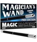 VARITA PUNTAS PLATEADAS -Magician's Pro Wand (Black w/Chrome Tips