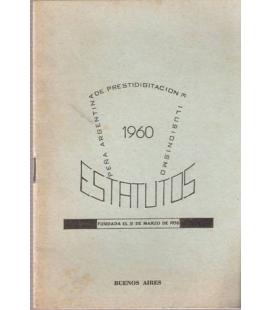 ESTATUTOS 1960 PEÑA ARGENTINA PRESTIDIGITACION/MAGICANTIC/K1